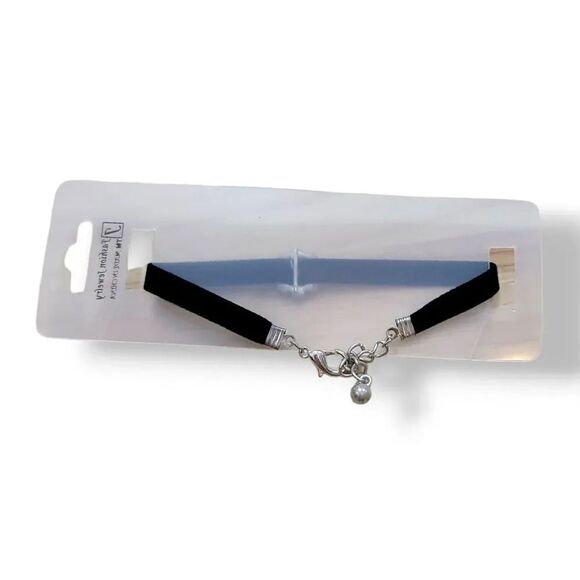 NEW Vintage 90's Y2K 2PC Velvet and Rhinestone Bracelet in Brown and Black - Picture 9 of 13